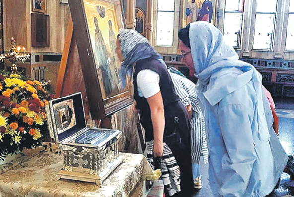 Реликвию из Москвы  уже привезли в Минск. Фото: Юлия ЧИРВА/УП «Агентство «Минск-Новости»