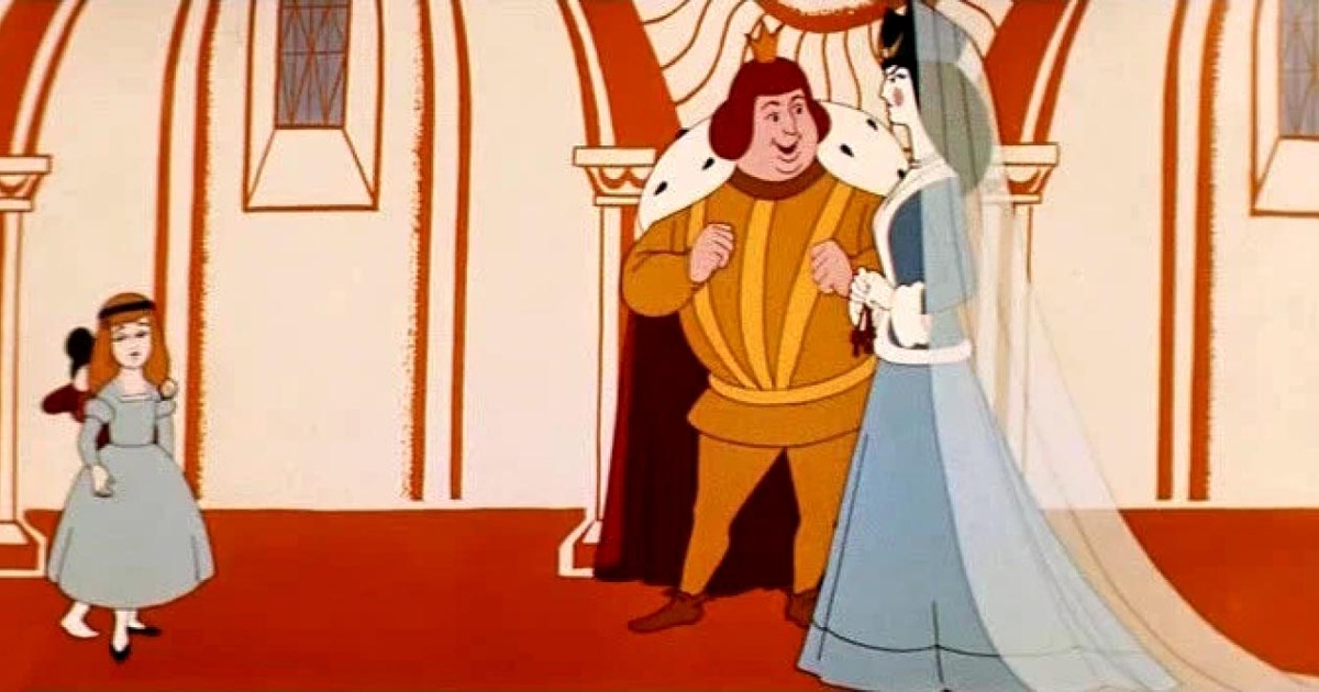 Кадр из советского мультфильма "Дикие лебеди" (1959)