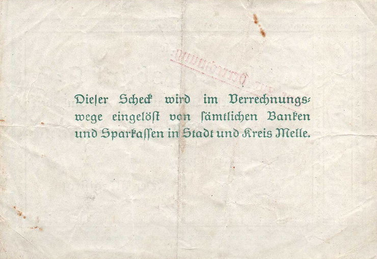 Мелле. 500 000 марок 1923 (реверс)