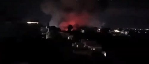 ВВС ИЗРАИЛЯ НАНЕСЛИ 15 УДАРОВ ПО СИРИИ, ВКЛЮЧАЯ СТОЛИЦУ ДАМАСК. СКРИНШОТ: ТГ-КАНАЛ "ЮГ LIVE"