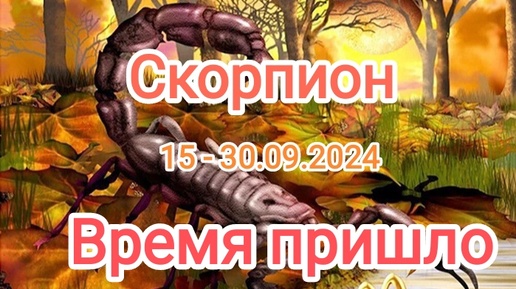 СКОРПИОН🍁15 - 30.09.2024🍁 Тароскоп 🍁