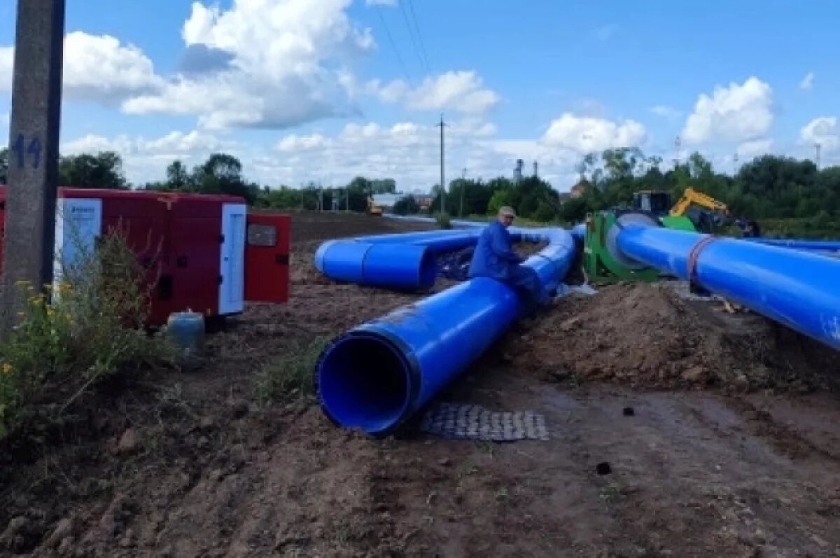    В Туле идет стройка трех участков водоводов Обидимо-Упкинского водозабора