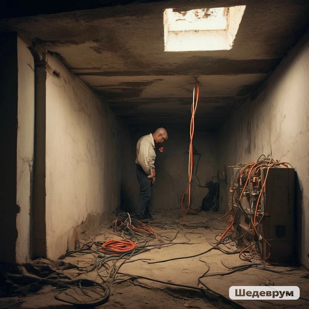 Электрик ищет неисправность в проводке 