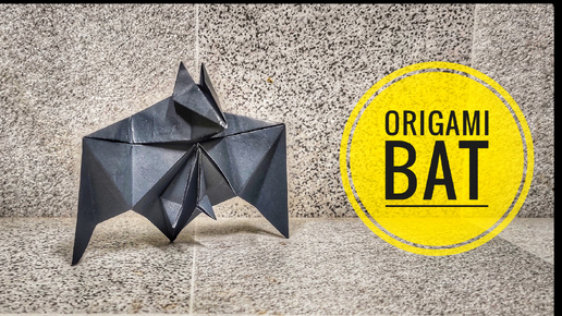 Download Video: Летучая мышь оригами | Origami Bat | Оригами Животные | Урок оригами | Бумажная поделка