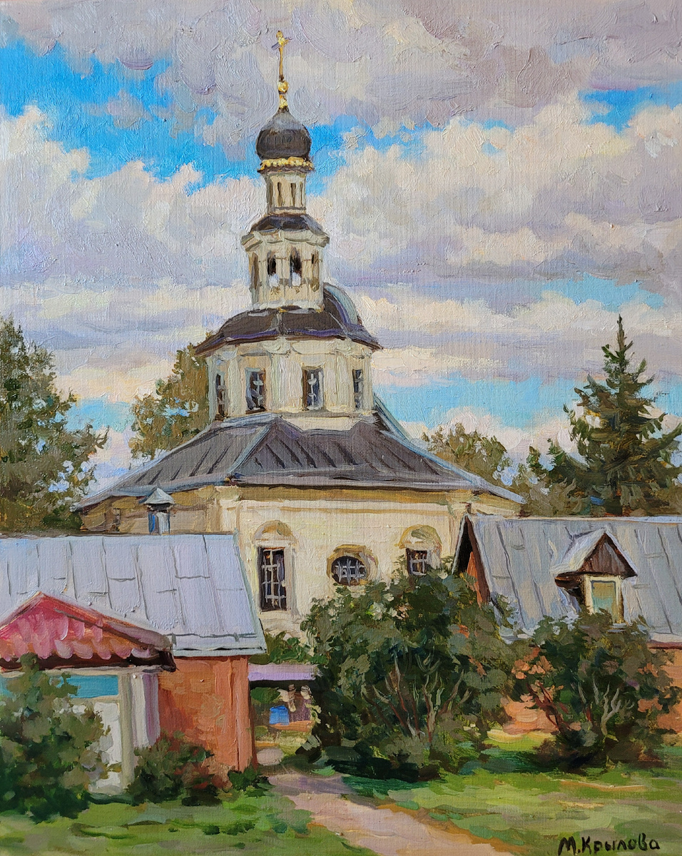Крылова Мария Храм в Полтево х.на к. масло 40х50 