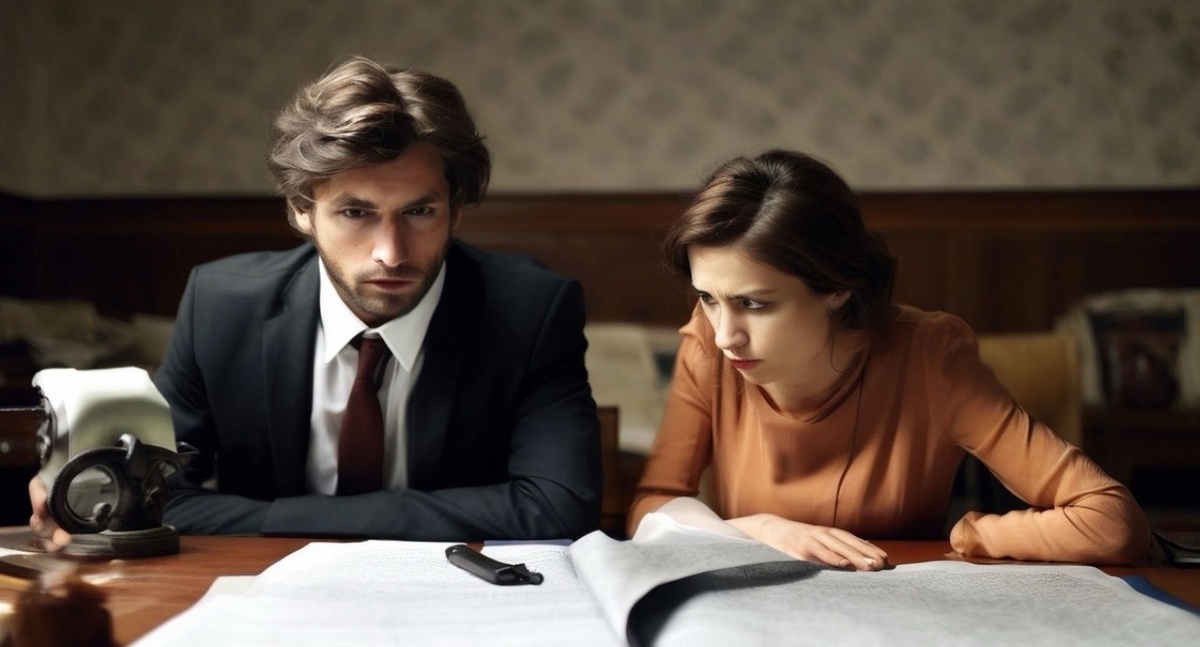 бывшие муж и жена готовят документы для развода