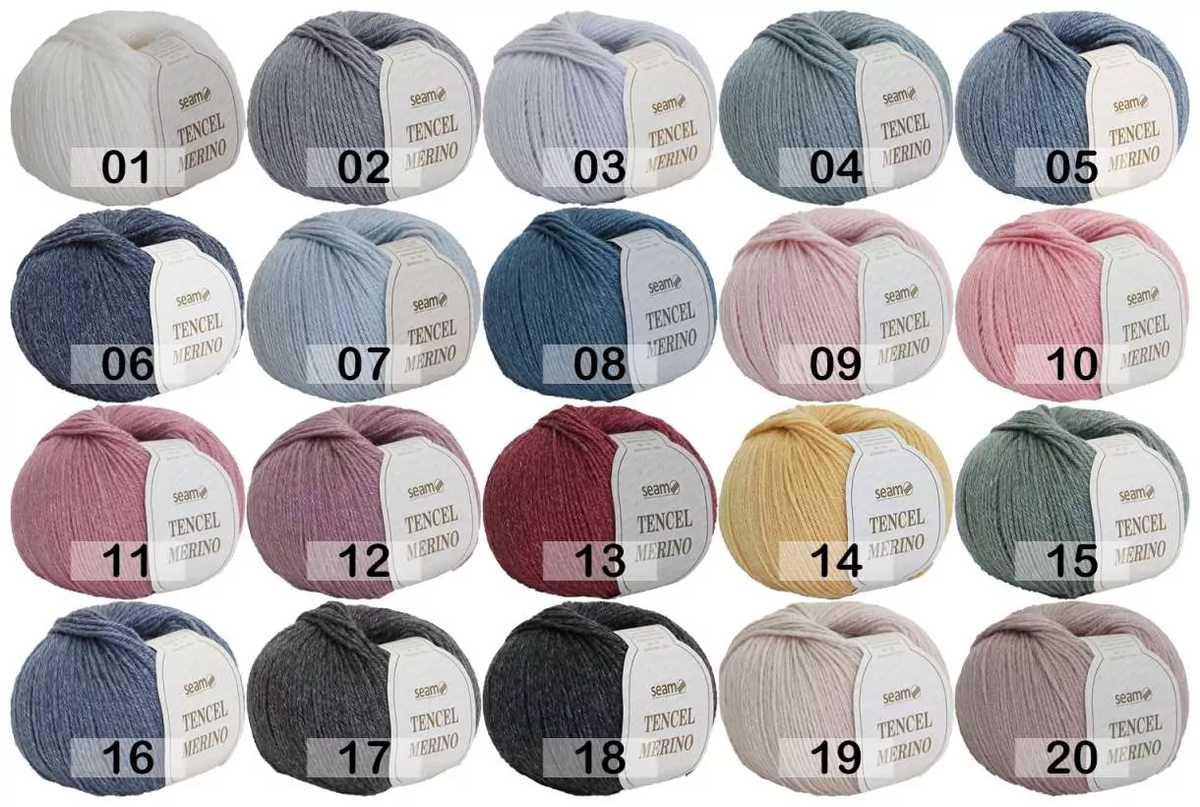 Палитра цветов Seam Tensel Merino