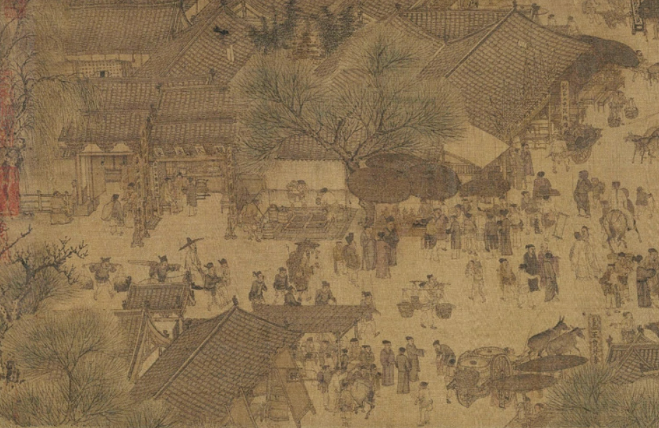 Чжан Цзэдуань. «По реке в день поминовения усопших» (фрагменты), 12 век, Музей императорского дворца Гугун, Пекин © Public domain