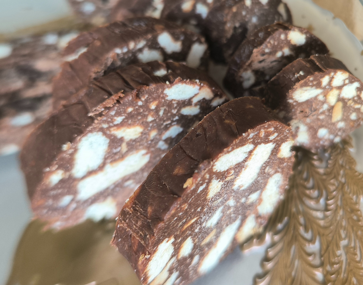 Колбаса со сгущенкой и горьким шоколадом 