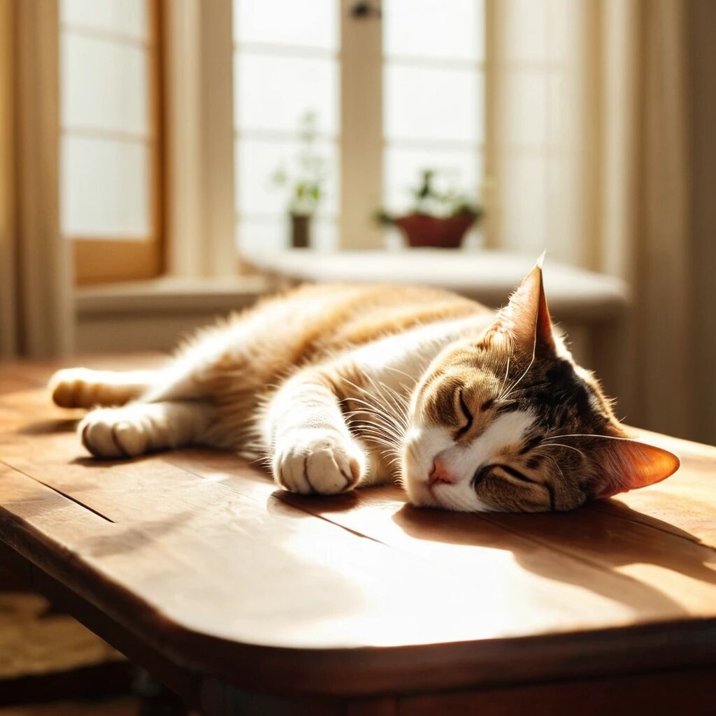 Спящий котик.