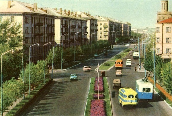 г. Омск, проспект Карла Маркса в 1960-ые