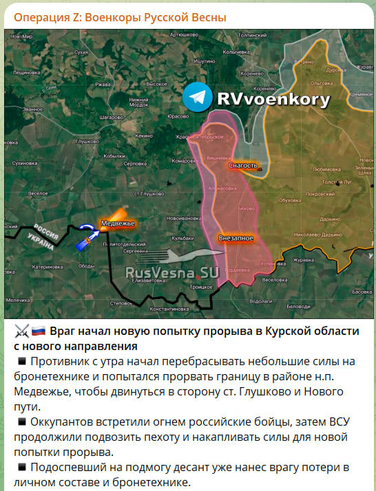    Скриншот с Tg-канала "Операция Z: Военкоры Русской Весны"