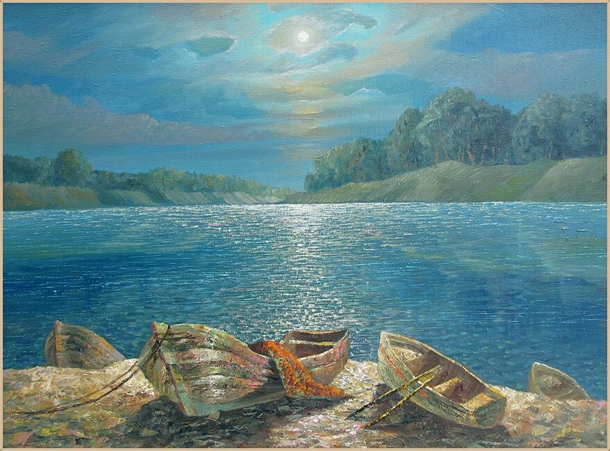 © Сергей Литвяков. Ночь. Холст, масло. 60x80 см. 2014.