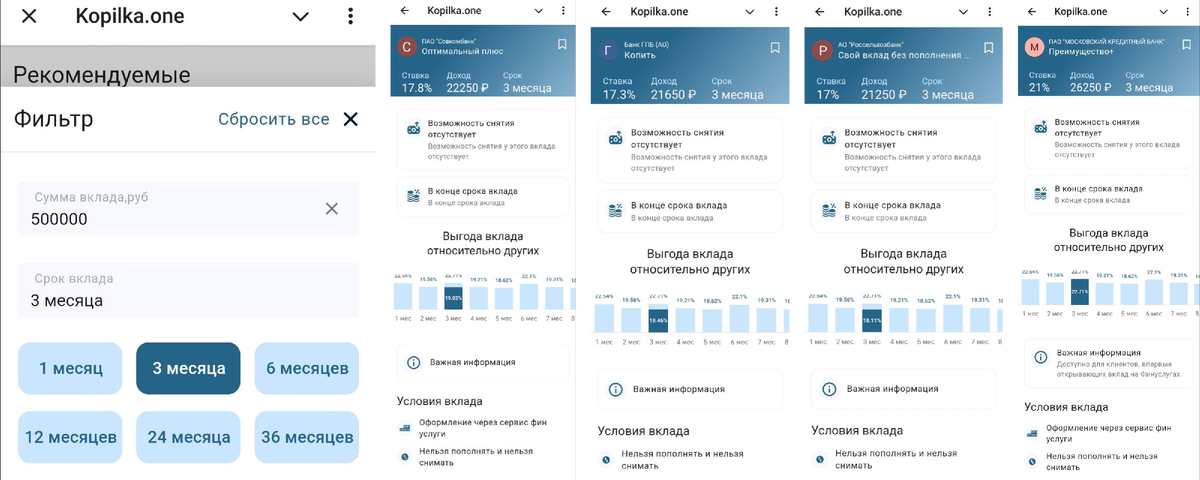 вклады на 3 мес | kopilka.one