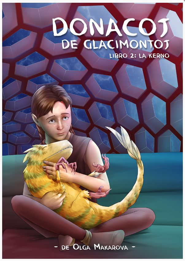 Кадр из Эсперанто-версии научно фантастического комикса "Дары бродячих льдов" на сайте mildegard.ru