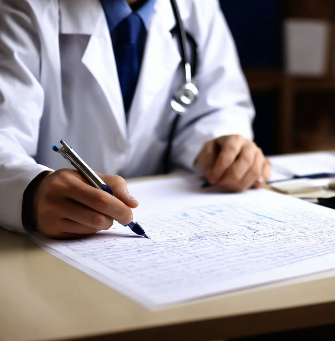 Врач невролог ведет учет пациентов