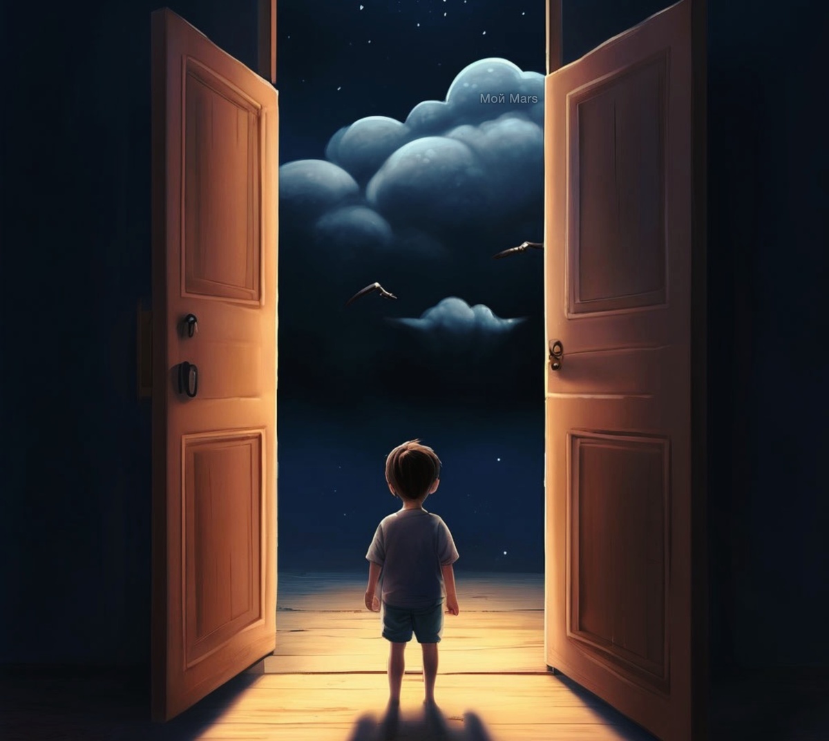 «В поисках укромного местечка»: картинка сгенерирована с помощью ИИ и изменена автором канала: Мой Mars || Развитие и творчество ~ for kids