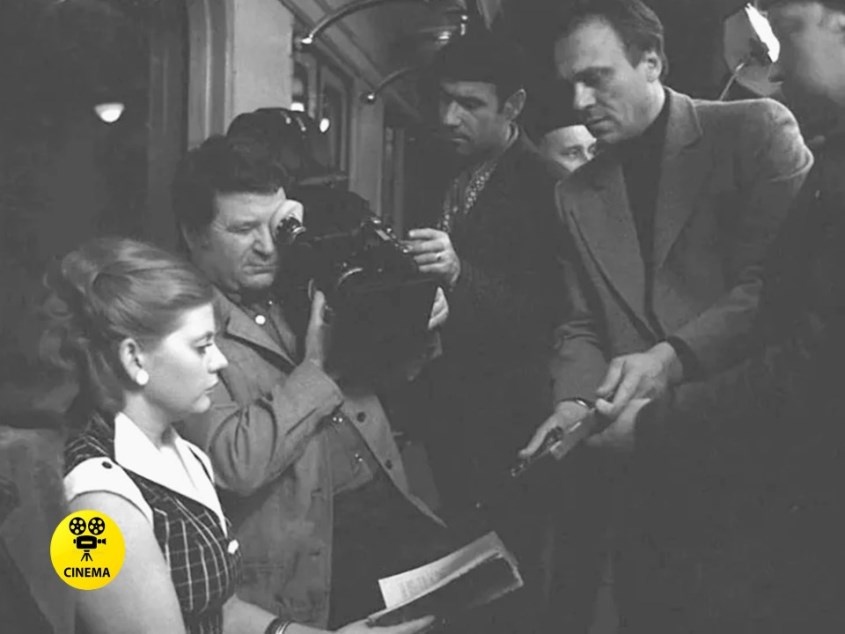 На съёмках фильма "Москва слезам не верит" (1979).