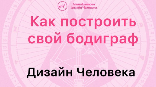 Как построить свой Бодиграф Дизайна человека. Как узнать свой Тип ДЧ. Видео-инструкция.