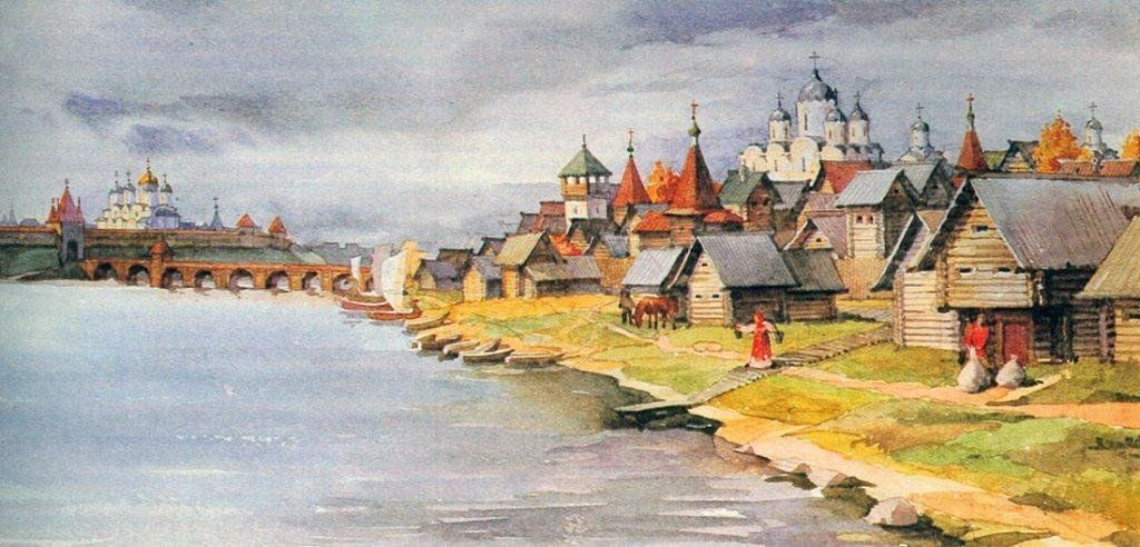 Место действа, вольная современная иллюстрация