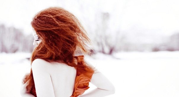 Рыжая зимой