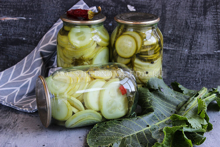 Маринованные кабачки на зиму (без маринада)