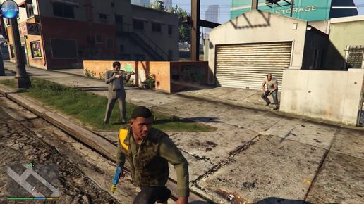 Grand Theft Auto V - Франклин с Тревором и Майклом на прогулке