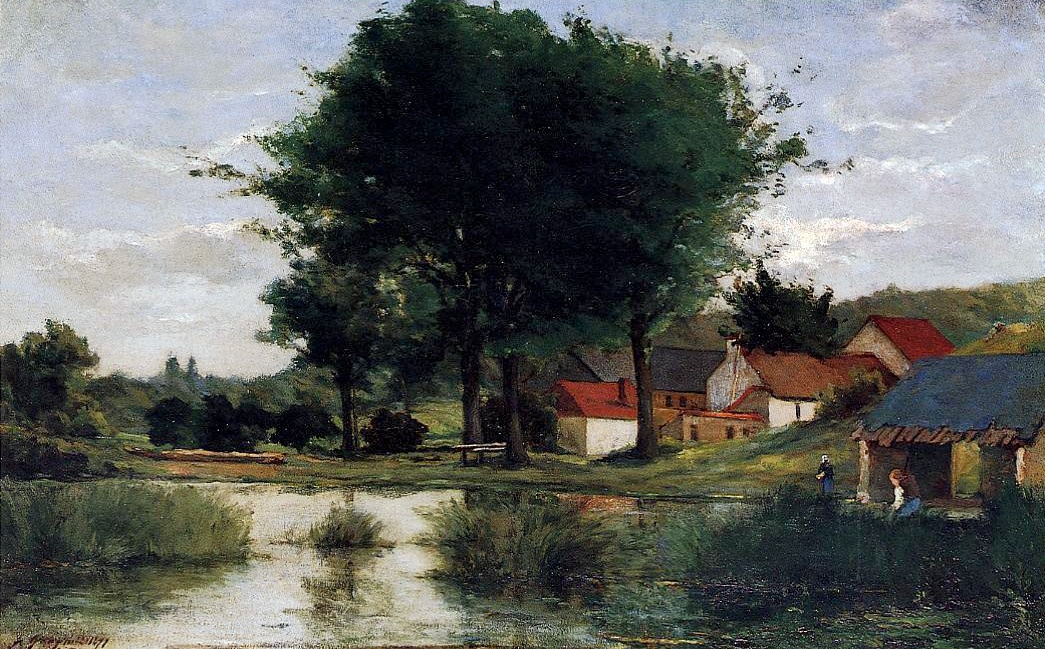 Поль Гоген, «Ферма пре-дю-ун-этан, или Осенний пейзаж», 1877, холст, масло, 65 х 100 см, частная коллекция