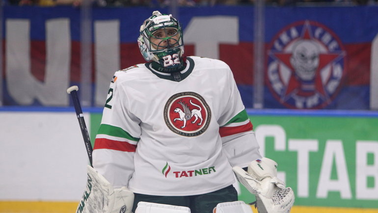    Вратарь «Ак Барса» Тимур Билялов. Global Look Press