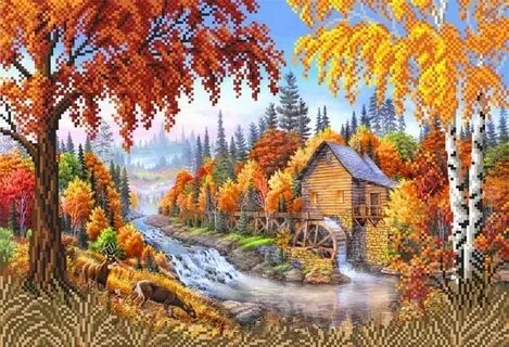 Канва  с нанесенным рисунком фирмы " Матрёнин Посад"