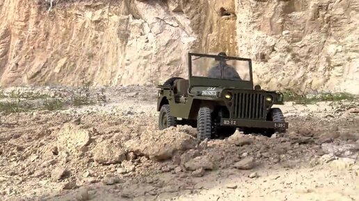 1_6 Scale RC 1941 Willys MB Jeep(ROCHOBBY) Off-road Driving. #6.