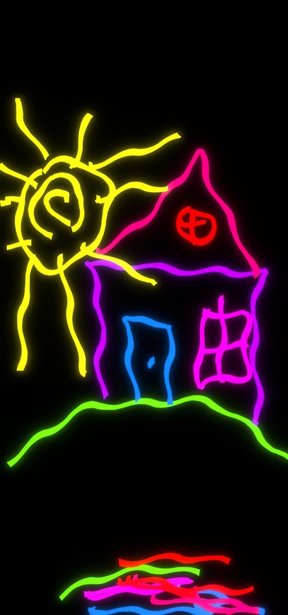 Рисовалка в телефоне, дочка рисовала. Фото из личного архива