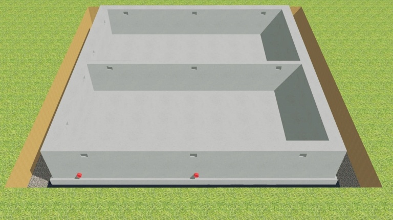 Ленточный фундамент на плите