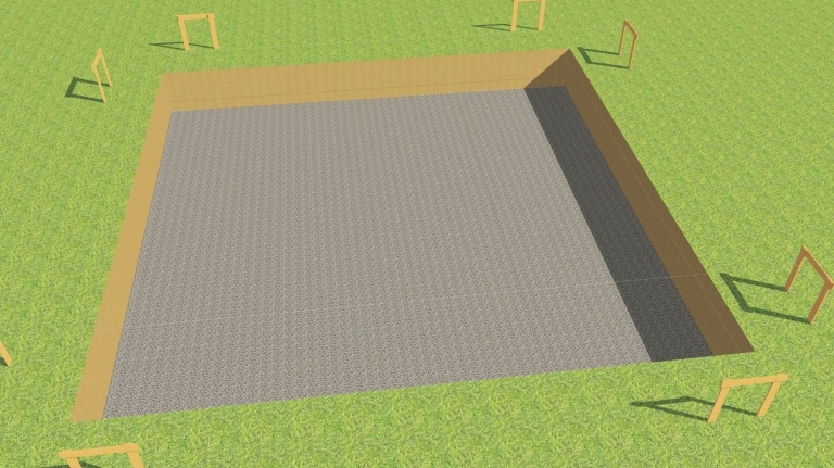 Котлован, слой щебня, обноска