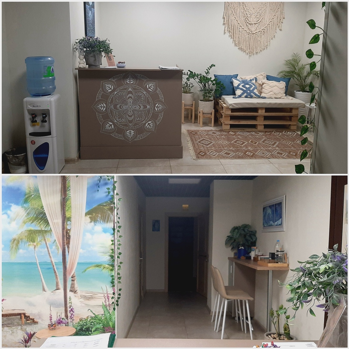 Мое рабочее место - вид на стойку администратора и вид от нее