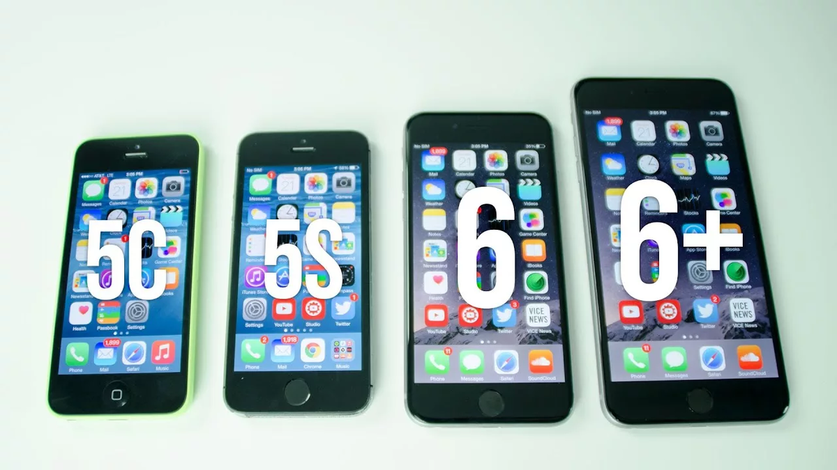 Сравнение Iphone 6 и Iphone 6 Plus с "предшественниками"