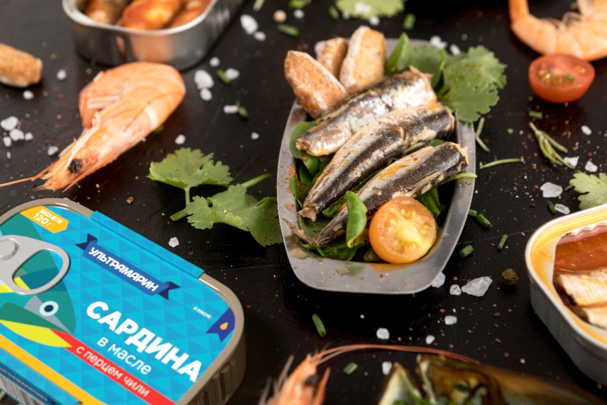 Сардина в масле с перцем чили Торговой Марки Ультрамарин