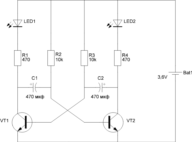 принципиальная генератора прямоугольных импульсов