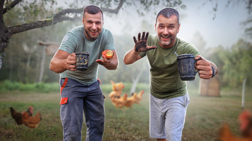 Домик🏡 на ХУТОРЕ В ЛЕСУ наполнен жизнью!!! ПЕЧКИ- ЛАВОЧКИ помогают КРЫШЕ не протечь😄