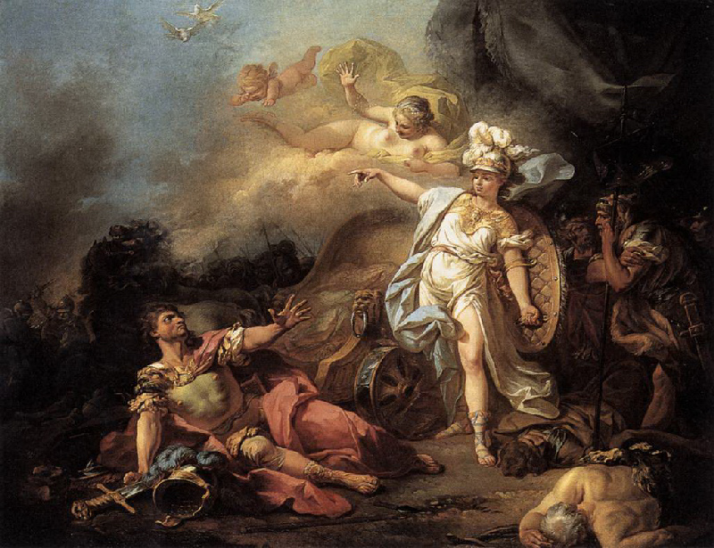 "Битва Минервы и Марса", 1771 г., Лувр, Париж