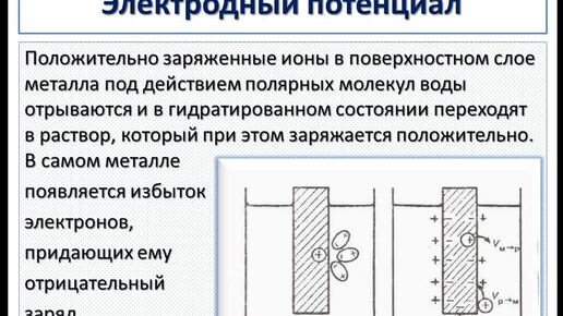 Продукты в ОВР. Ч.2-1. Электродный потенциал металлов. День знаний