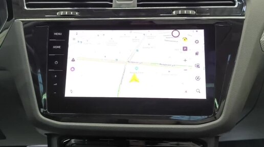 Навигация через NaviPilot CarPlay BOX на штатном экране VolsWagen Tiguan X в Dzen