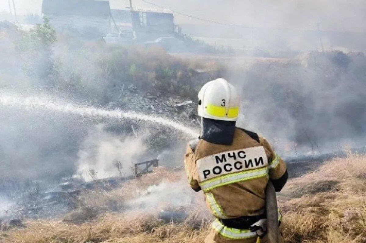    1,5 гектара территории охватил пожар в Вишневой балке под Волгоградом