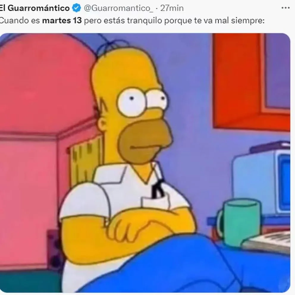 Когда сегодня вторник 13, но ты спокоен, потому что у тебя всегда все плохо