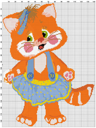 Размер 139 на 187 стежков, цветов 16