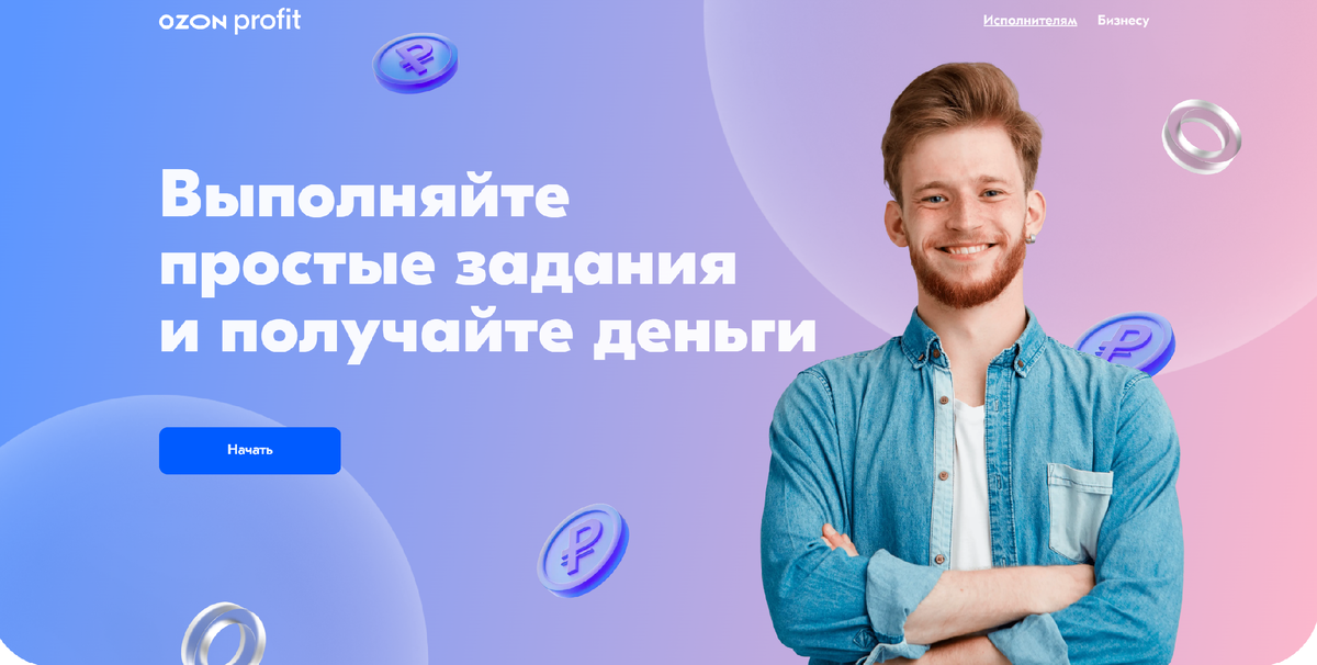 Начальная страница Ozon Profit