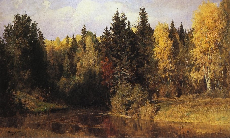 Василий Дмитриевич Поленов, Осень в Абрамцеве, 1890, 77×126 см, масло, холст, Государственный мемориальный историко-художественный и природный музей-заповедник В.Д. Поленова, Тульская область