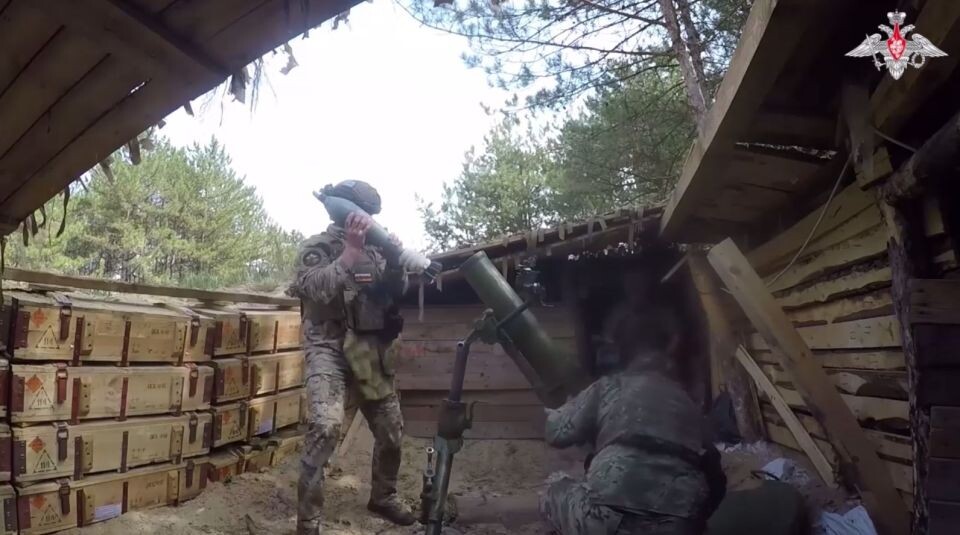    Миномет. Источник: кадр видео, t.me/mod_russia