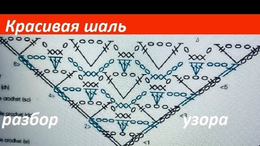 ПРОСТАЯ схема , КРАСИВАЯ шаль , разбор УЗОРА  вязание КРЮЧКОМ по СХЕМЕ , crochet shawl (шаль №449)