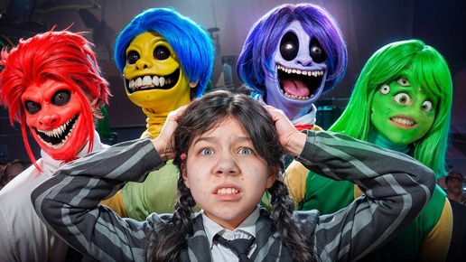 What are the Inside Out Emotions of Wednesday Addams and her Superhero Boyfriend Cat Noir?!